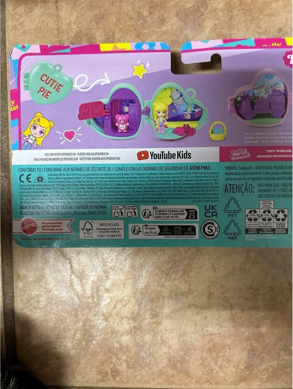 Polly Pocket Sweethearts Valentine Compact Playset NEW SEALED Mattel
